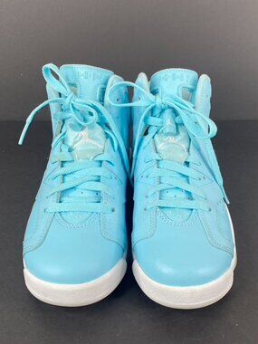 Air Jordan 6 Retro Pantone GG Still Blue Sneakers Size 5.5Y/Womens 7